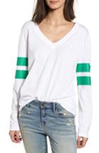 Women's Treasure & Bond Varsity Stripe Tee, Size - White