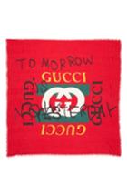 Women's Gucci Coco Capitan Print Scarf, Size - Red