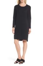 Women's Eileen Fisher Merino Wool Sweater Dress, Size - Black