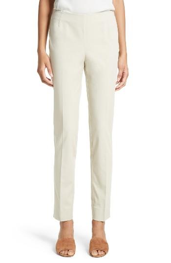 Women's Lafayette 148 New York 'chrystie' Stretch Twill Pants - Beige
