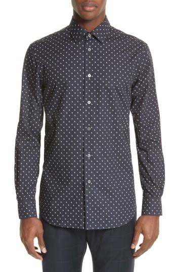 Men's Paul Smith Rabbit Print Sport Shirt .5 - Blue