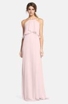 Women's Nouvelle Amsale 'cait' Chiffon Halter Gown - Ivory