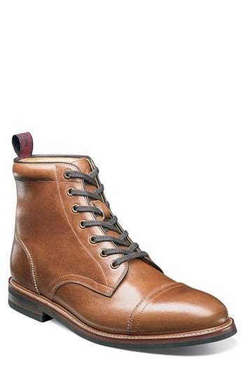 Men's Florsheim Founcry Cap Toe Boot .5 D - Brown