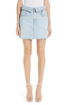 Women's Jean Atelier Flip Denim Miniskirt - Blue