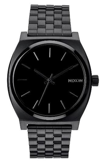 Men's Nixon 'the Time Teller' Stainless Steel Bracelet Watch, 37mm