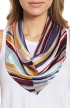 Women's Halogen Print Silk Scarf, Size - Purple