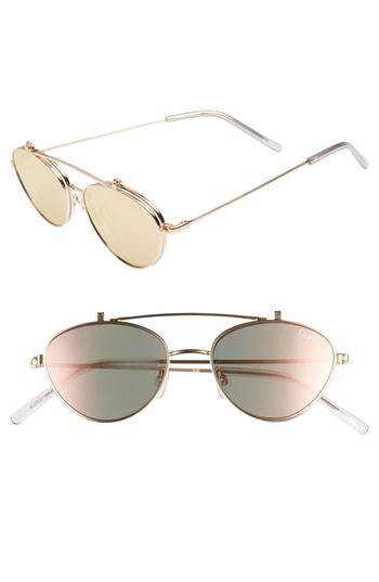 Women's Quay Australia X Elle Ferguson Elle 59mm Round Sunglasses - Gold/ Rose