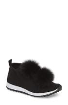 Women's Jimmy Choo Genuine Fox Fur Sock Sneaker Us / 35eu - Black