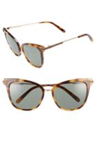 Women's Shwood Arlene 56mm Polarized Cat Eye Sunglasses - Tortoise/gold/ Green