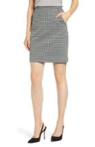 Women's Anne Klein Houndstooth Pencil Skirt - Grey