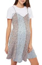 Women's Topshop Ditsy Print Maternity Dress Us (fits Like 0-2) - Blue