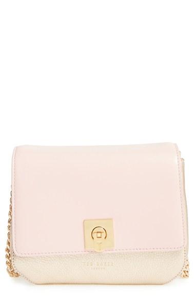 Ted Baker London 'chelsee' Leather Crossbody Bag - Pink