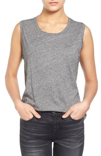 Women's Madewell Whisper Cotton Slub Muscle Tank - Grey