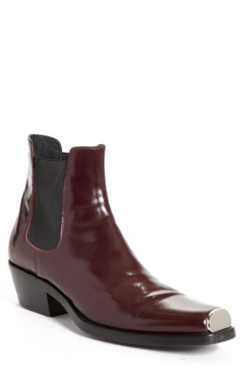 Men's Calvin Klein 205w39nyc Chris Western Metal Tip Boot Us / 40eu - Burgundy