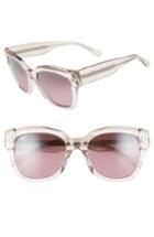Women's Maui Jim Siren Song 54mm Polarizedplus2 Cat Eye Sunglasses - Crystal W/ Hint Of Pink