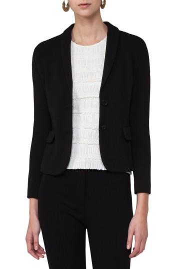 Women's Akris Punto Two-button Jersey Blazer - Black