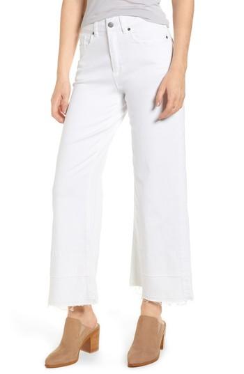 Women's 1.state Released Hem Wide Leg Jeans - White