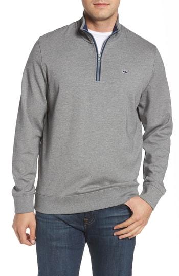 Men's Vineyard Vines New Lindenhurst Quarter Zip Pullover - Grey