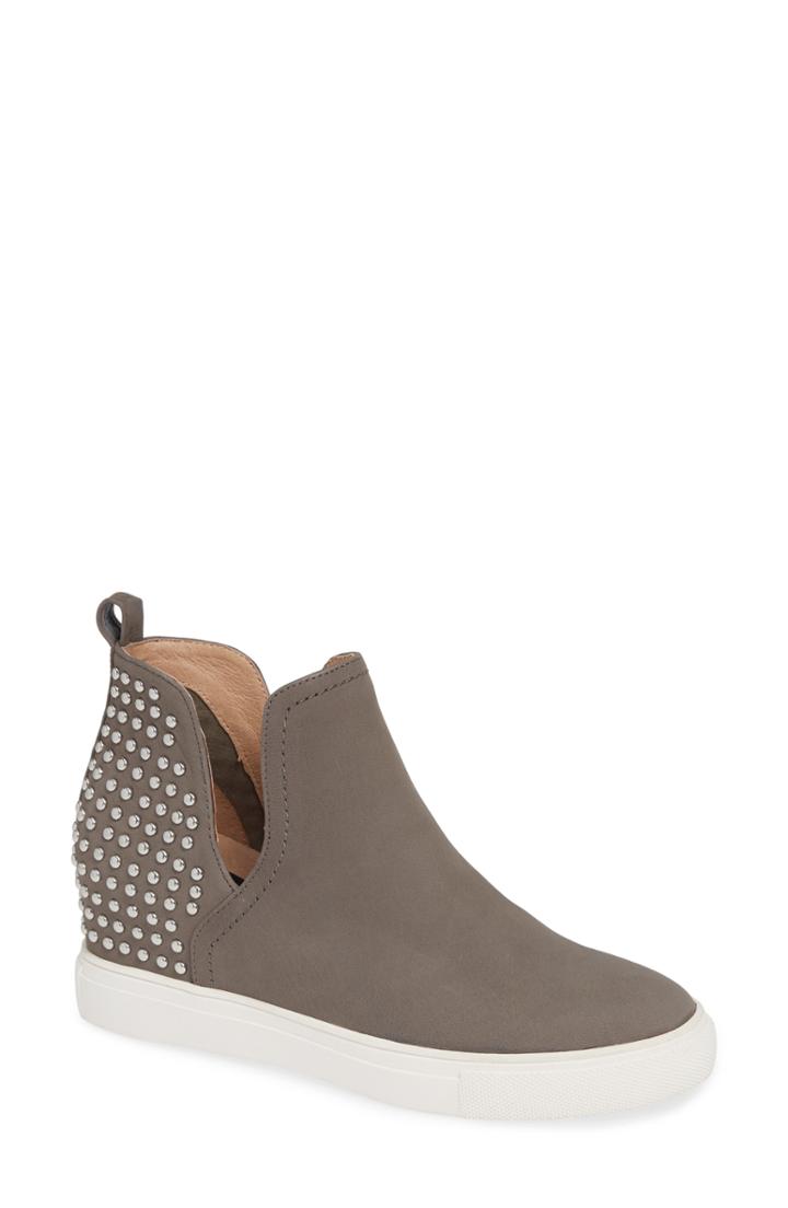 Women's Steven By Steve Madden Coin Hidden Wedge Sneaker M - Grey
