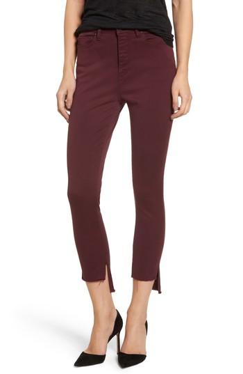Women's Dl1961 Chrissy Trimstone High Waist Step Hem Skinny Jeans - Red