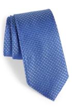 Men's Nordstrom Men's Shop Park Ave Solid Silk Tie, Size - Blue