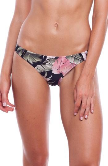 Women's Rhythm Islander Floral Print Bikini Bottoms - Black