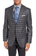 Men's David Donahue Connor Classic Fit Plaid Wool Sport Coat