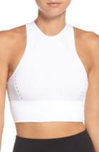 Women's Adidas Warp Knit Crop Top - White