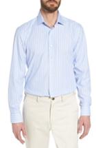 Men's Boss Jenno Slim Fit Stripe Dress Shirt - Blue