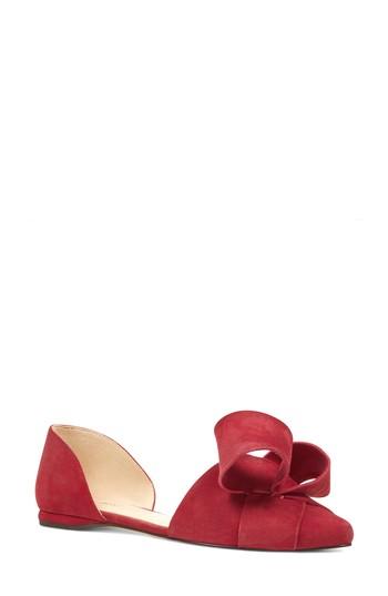 Women's Nine West Shoreside D'orsay Flat .5 M - Red