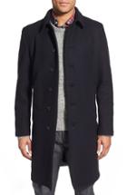 Men's Schott Nyc Wool Blend Officer's Coat - Blue