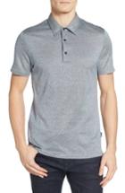 Men's Pal Zileri Silk Blend Pique Polo - Blue