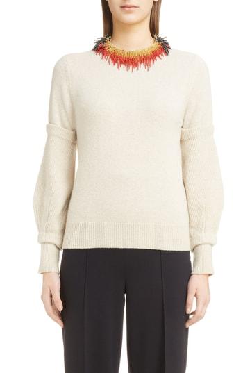 Women's Toga Embellished Sweater Us / 36 Fr - White