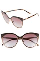 Women's Burberry Heritage 55mm Cat Eye Sunglasses - Pink/ Gold Gradient