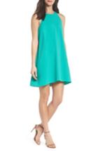 Women's Charles Henry Bow Back Sleeveless Trapeze Dress - Green