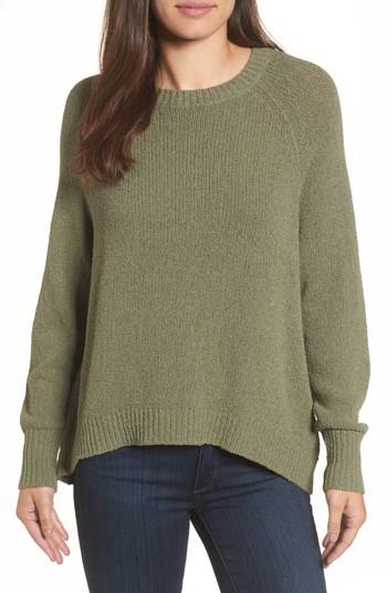 Women's Caslon Relaxed Crewneck Sweater - Green