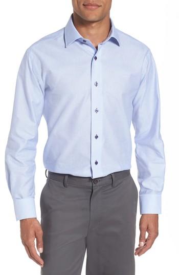 Men's Lorenzo Uomo Trim Fit Geometric Dress Shirt