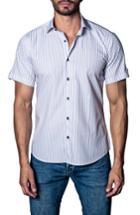 Men's Jared Lang Stripe Sport Shirt, Size - Purple