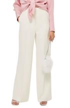 Women's Topshop Clean High-waist Wide Leg Trousers Us (fits Like 2-4) - Ivory