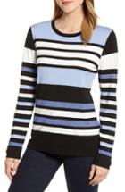 Women's Karl Lagerfeld Paris Stripe Sweater - Blue