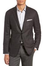 Men's Hickey Freeman Classic Fit Plaid Wool Sport Coat R - Grey