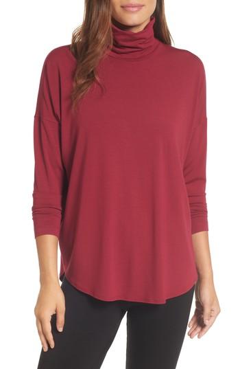 Women's Eileen Fisher Turtleneck Tunic - Red