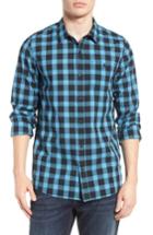Men's Travis Mathew Big Cree Slim Fit Dobby Check Sport Shirt