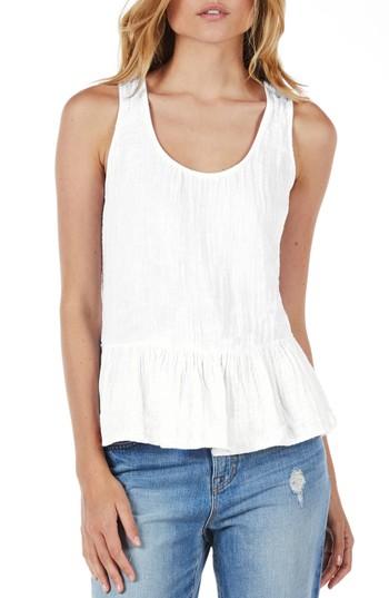 Women's Michael Stars Peplum Tank - White
