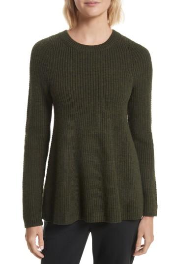 Women's Grey Jason Wu Wool Trapeze Sweater - Green