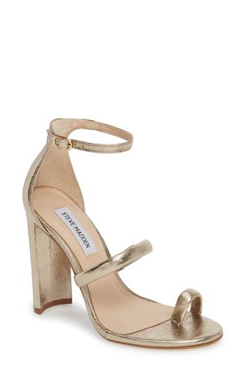Women's Steve Madden Pamelina Toe Loop Sandal .5 M - Metallic