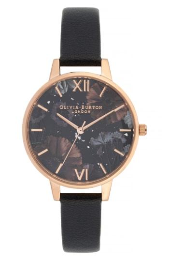 Women's Olivia Burton Celestial Leather Strap Watch, 34mm
