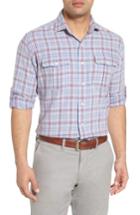 Men's Peter Millar Emerald Isle Regular Fit Plaid Sport Shirt - Blue