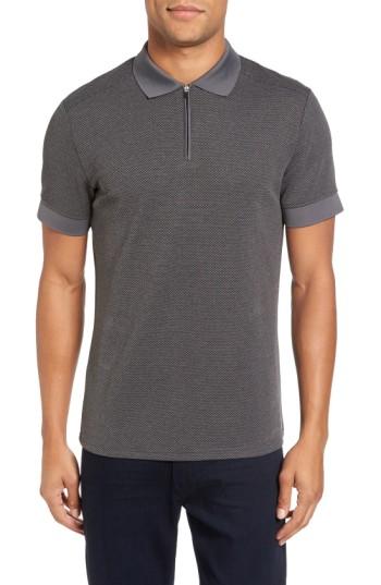 Men's Vince Camuto Slim Fit Mesh Polo - Grey