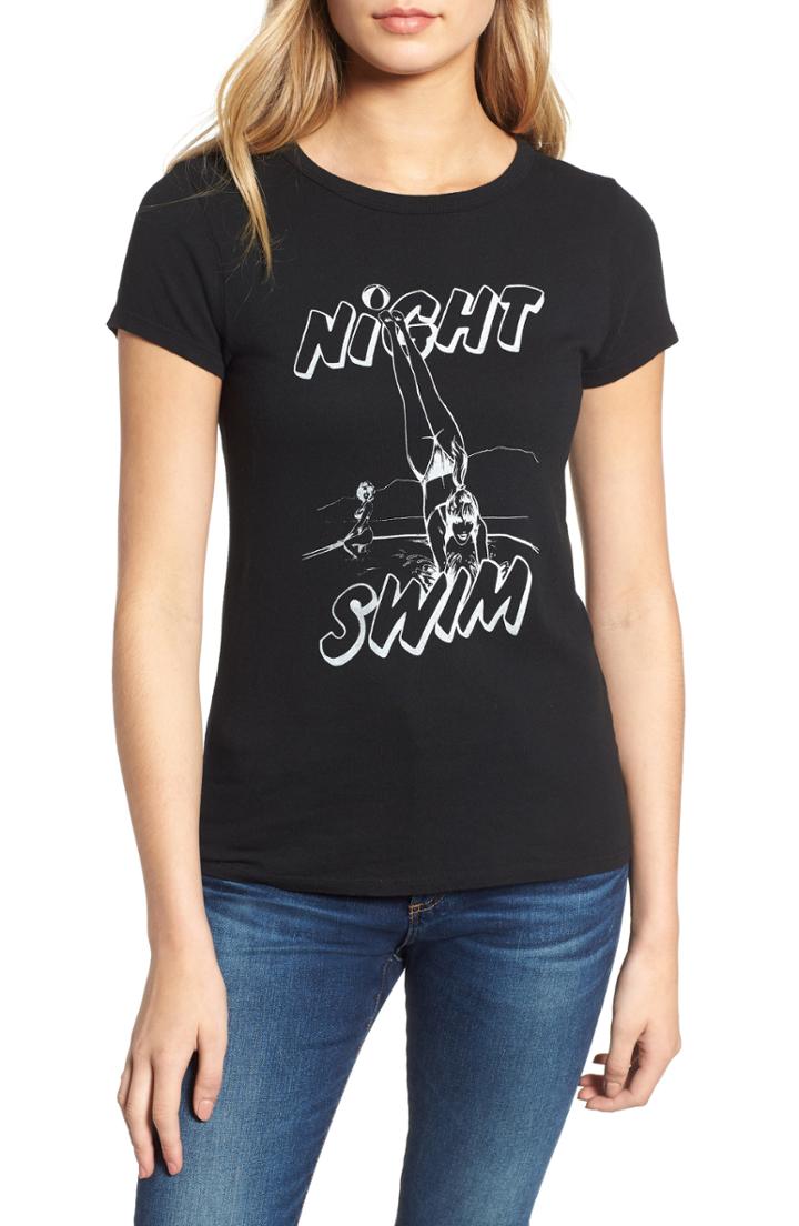 Women's Pam & Gela Night Swim Tee - Black